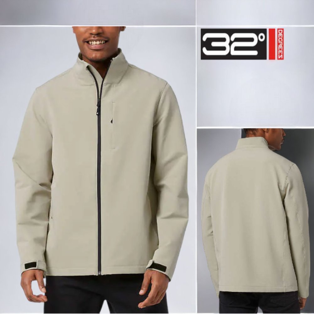32 Degrees Men’s TAN Therma Pro Full Zip Jacket NWT